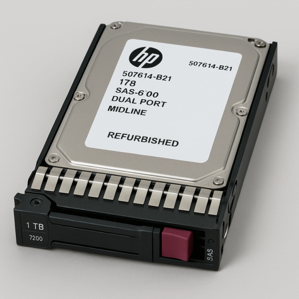 HP PN- 507614-B21 1TB 7200RPM SAS 6Gbps 3.5-Inch Dual-Port Midline Hard Disk Drive with Tray for HP ProLiant ML350 G6 (Refurbished)